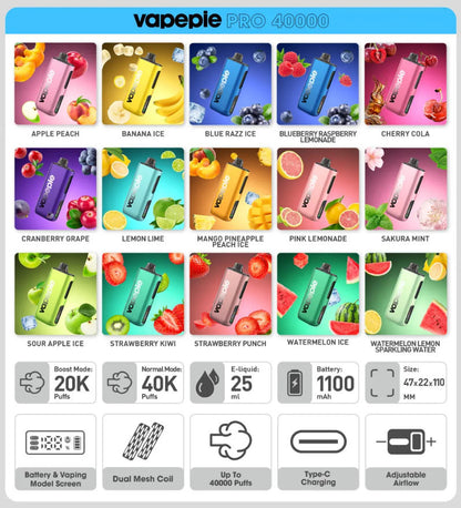 PINK LEMONADE-Vapepie PRO 40000 Puffs