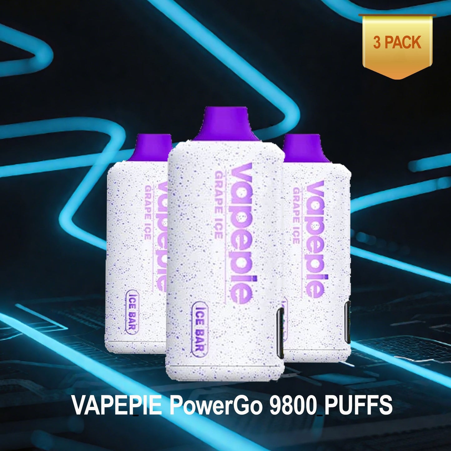 ✨3PCS Value Pack✨VAPEPIE PowerGo 9800 PUFFS – Minden íz