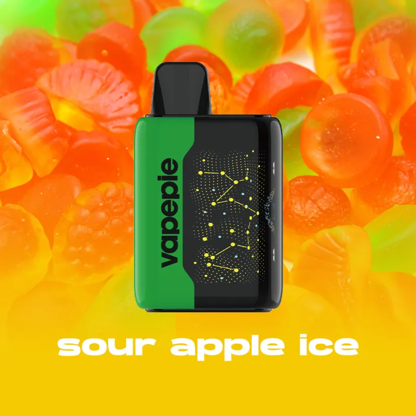 SOUR APPLE ICE PINEAPPLE - VAPEPIE 25000 SZIVACS - Star Sky Ívelt Képernyő 