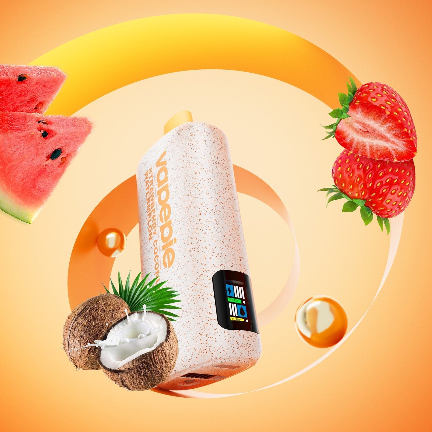 VAPEPIE PowerGo 9800 PUFFS – STRAWBERRY COCONUT WATERMELON